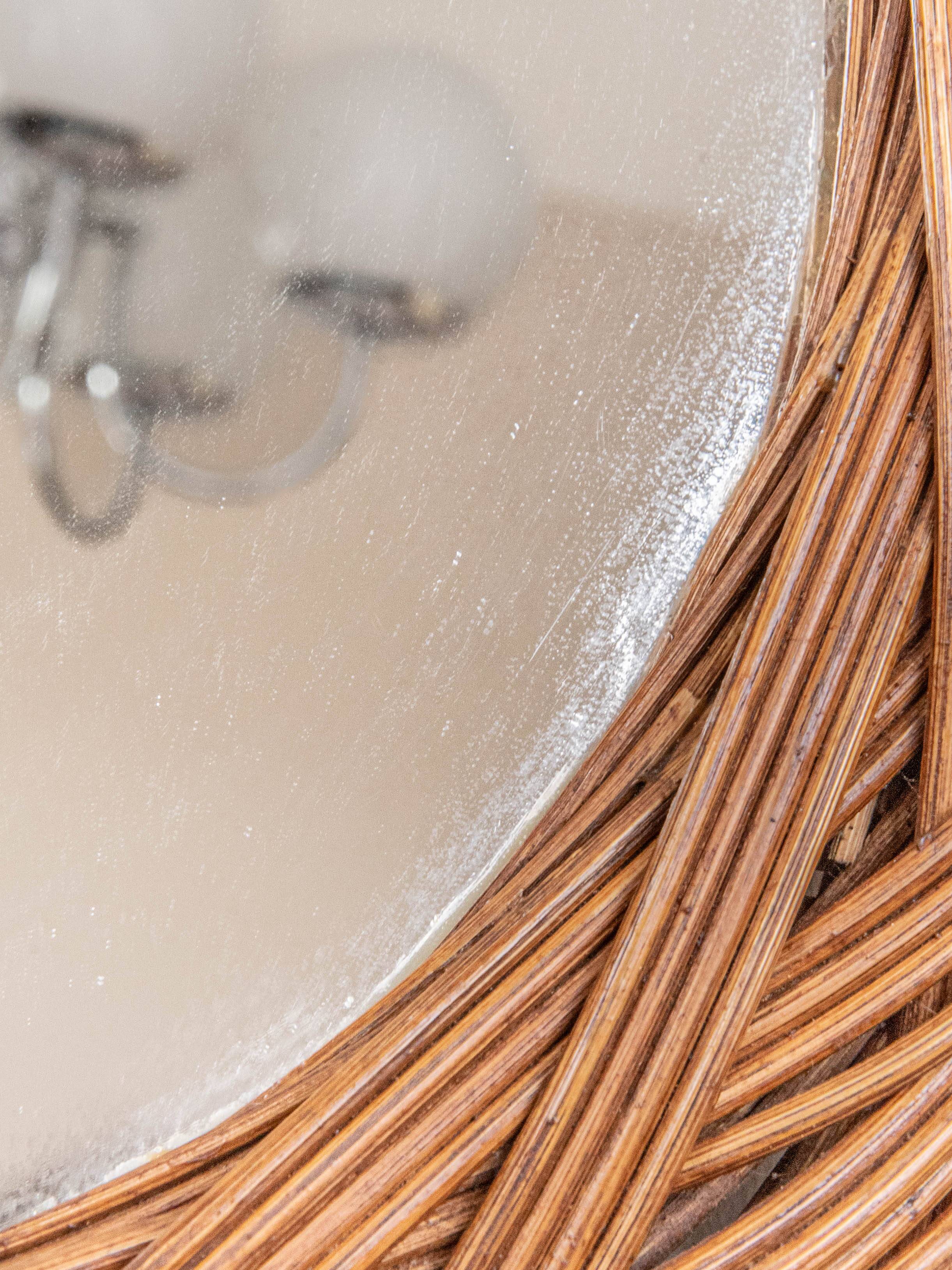 Wicker mirror