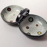 Italian ceramic serving bowl by aldo londi for bitossi 1950's