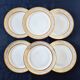 Set of 6 Limoges porcelain soup plates, decorated with gold 24
