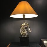 large “Horse” lamp, nickel silver