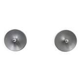 Mid-century design disc lamp, 1970s attributed to Charlotte Perriand for Les Arcs, set of 2