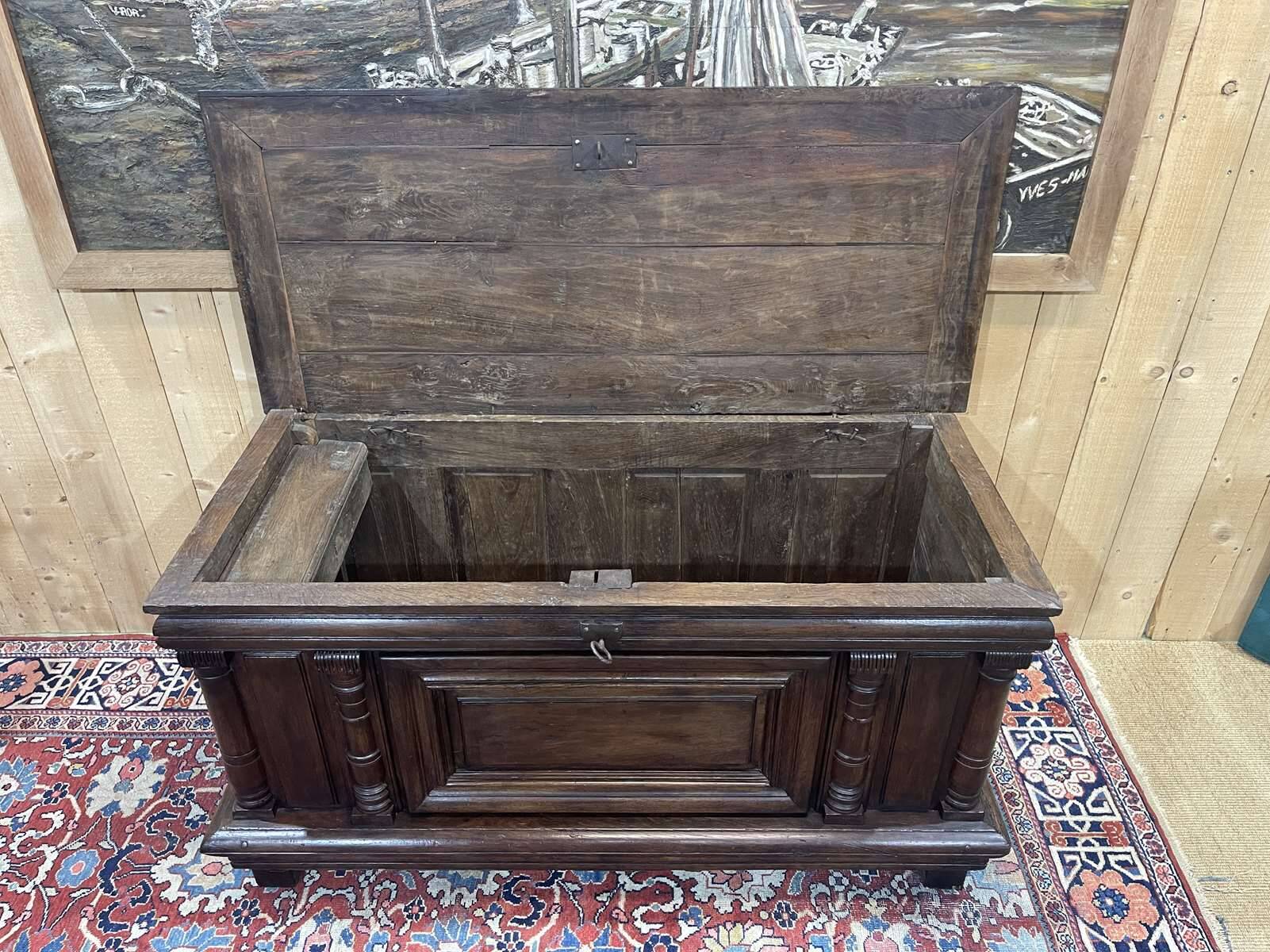 Large 18th century oak chest