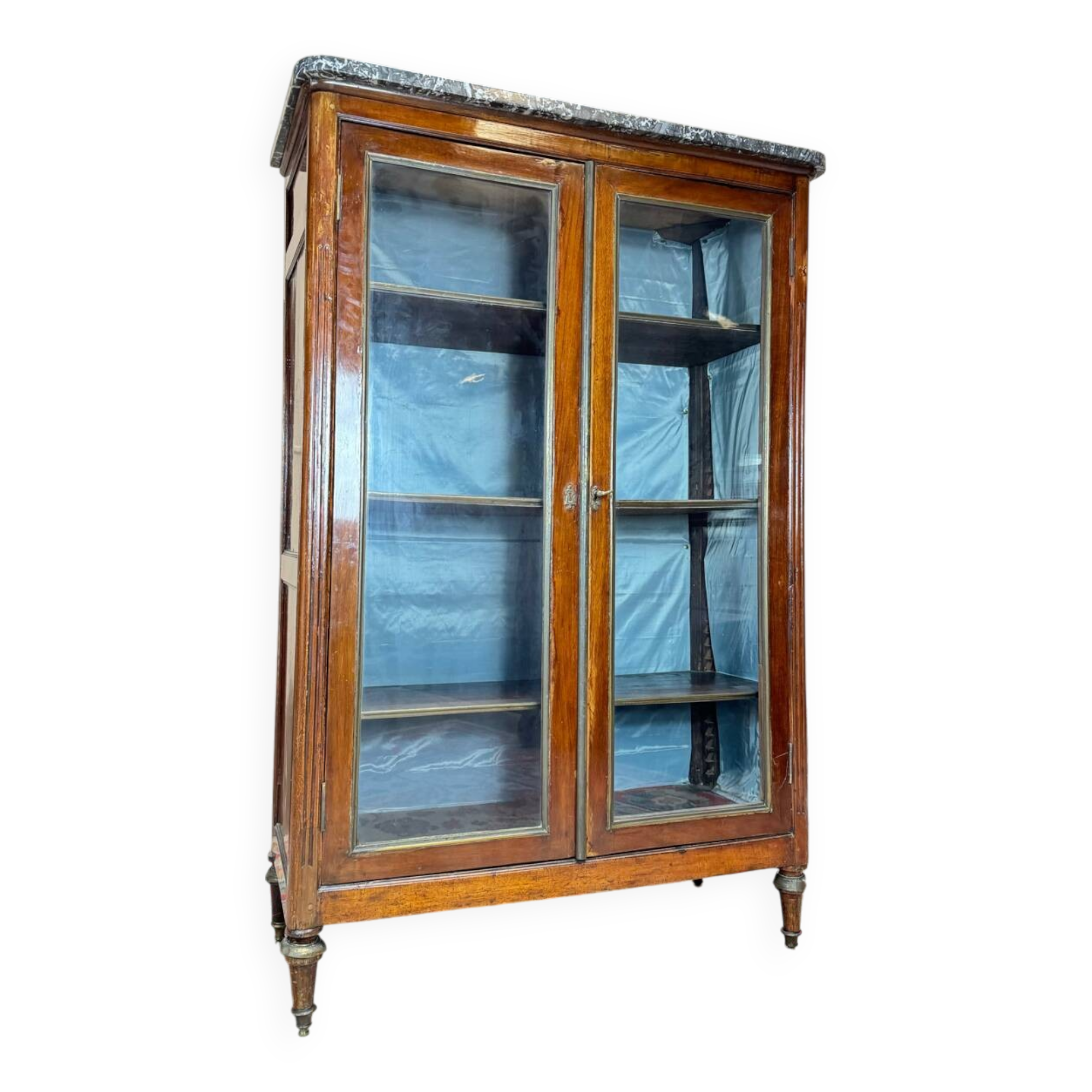 Fidelys Schey Louis XVI Period Mahogany Display Cabinet Stamped XVIII Eme Si