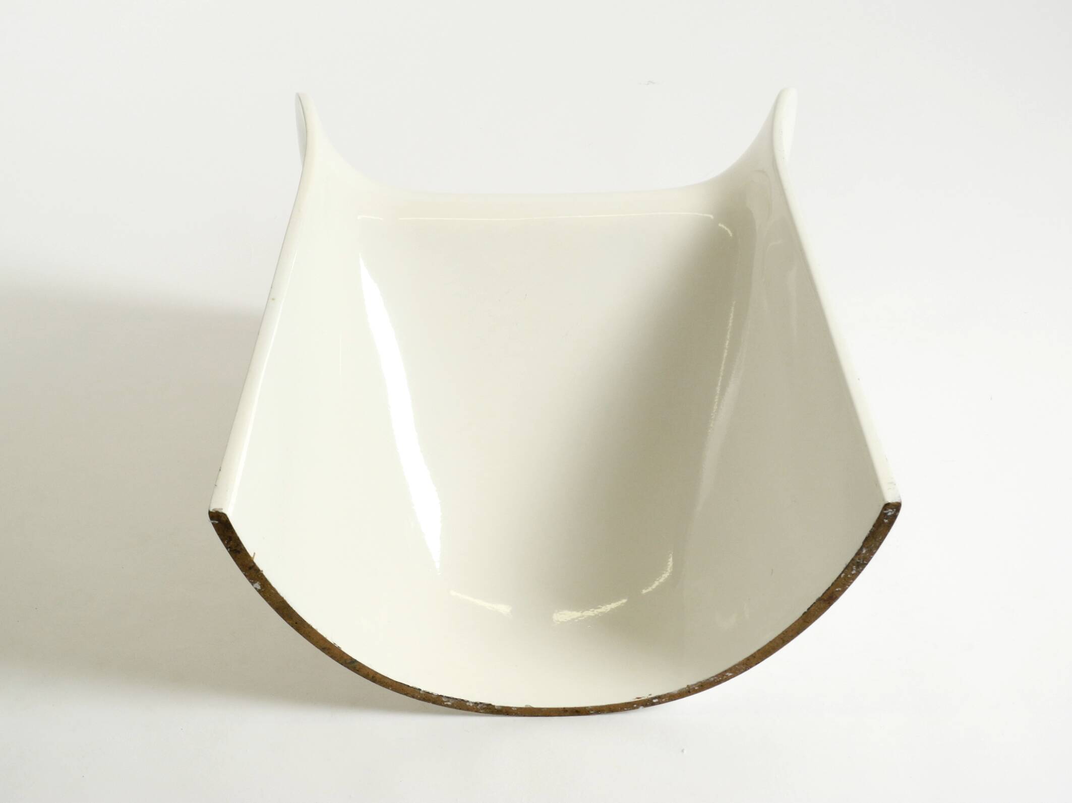White stool by Winfried Staeb from the 1970s for the Form + Life Collection
