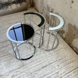 Trio of 70s chrome consoles