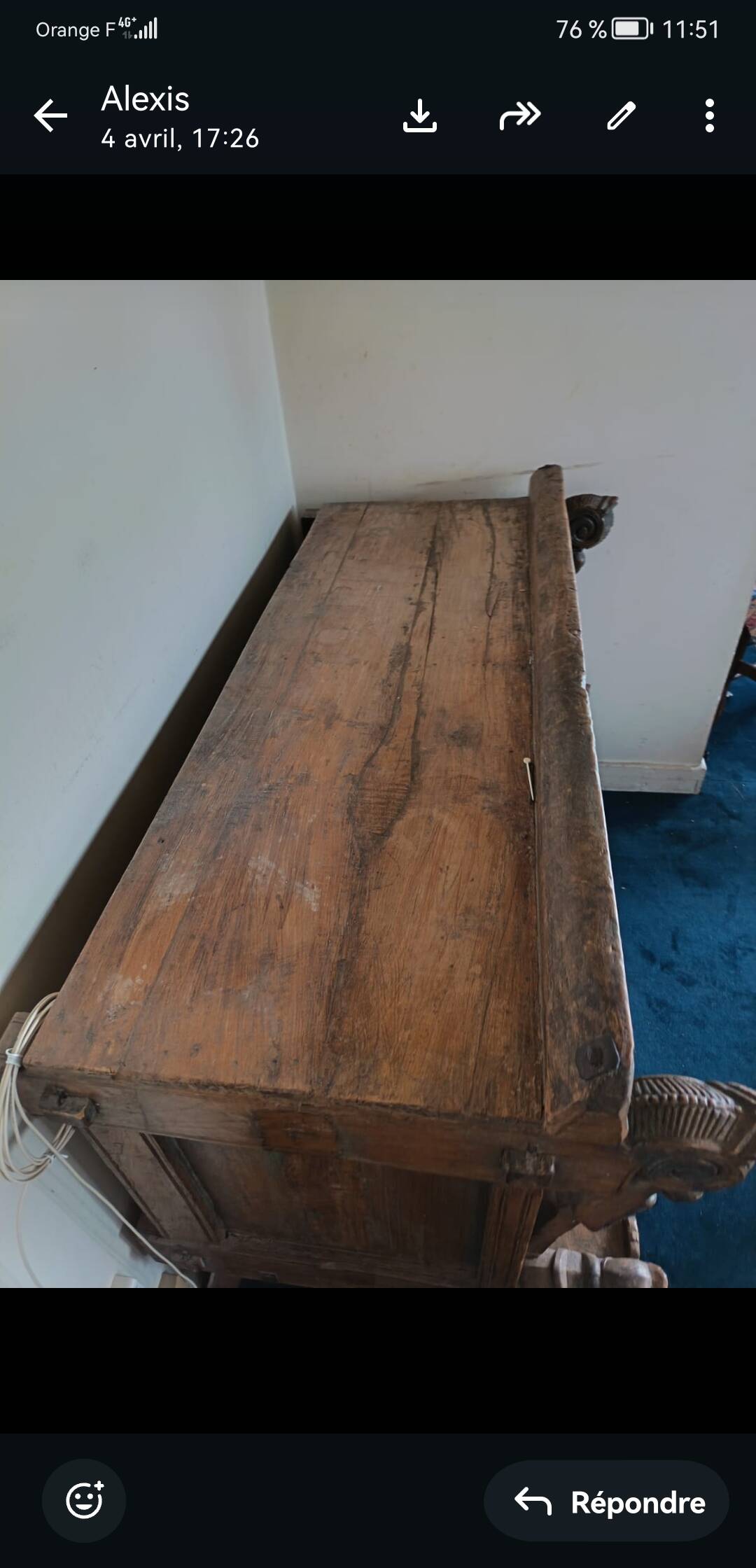 Indian buffet made of wood and iron