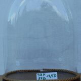 Antique wedding globe in oval glass 32 cm high