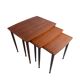 Nest of teak tables ×3, J. Aakjær Jørgensen, Denmark 1960s