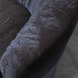 4-seater modular blue fabric sofa 1970s vintage modernism