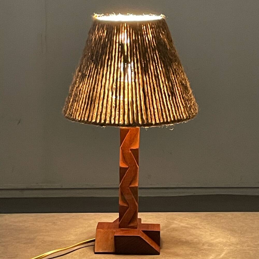 Vintage wooden lamp 1960
