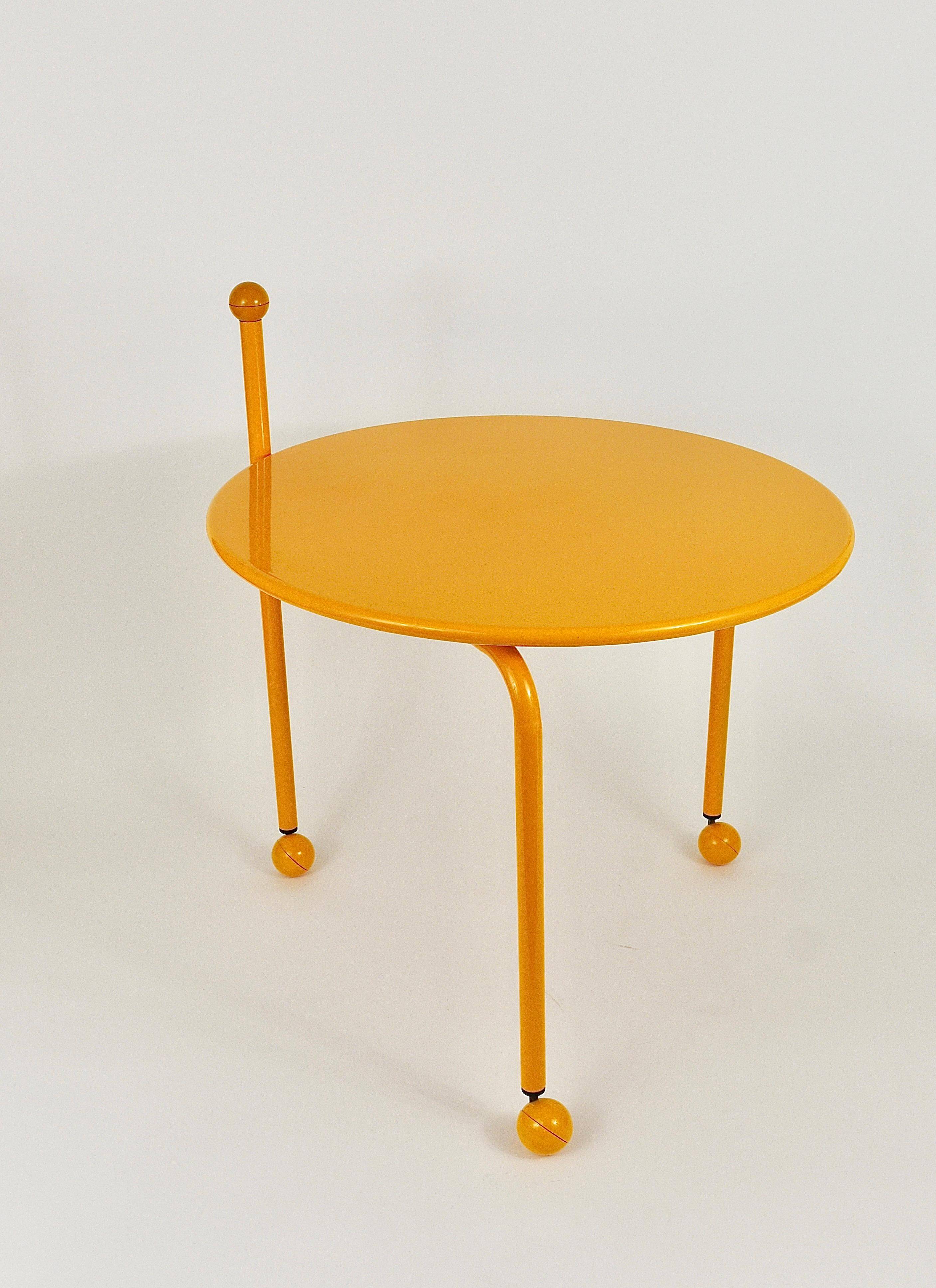 Post-modern side or coffee table by Tord Bjorklund, Memphis style, Sweden, 1980s.