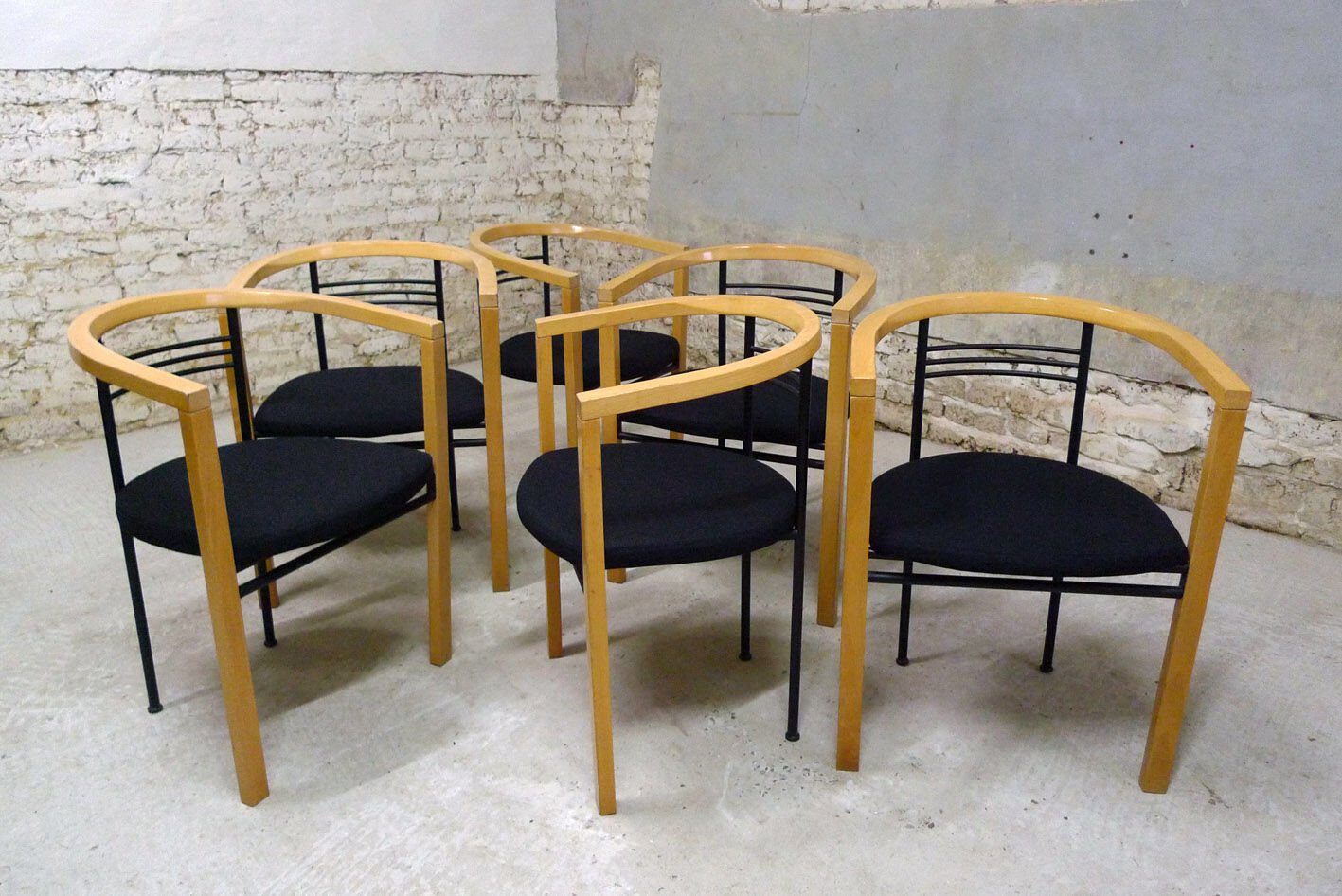 Set of 6 chairs, Italie, 1980