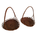 Duo of wicker baskets