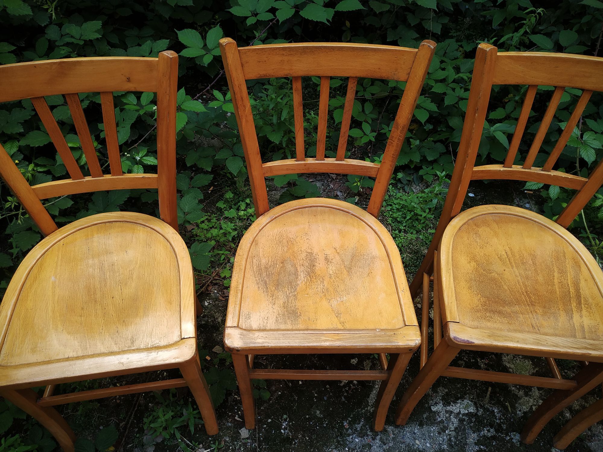 Series of four Luterma bistro chairs