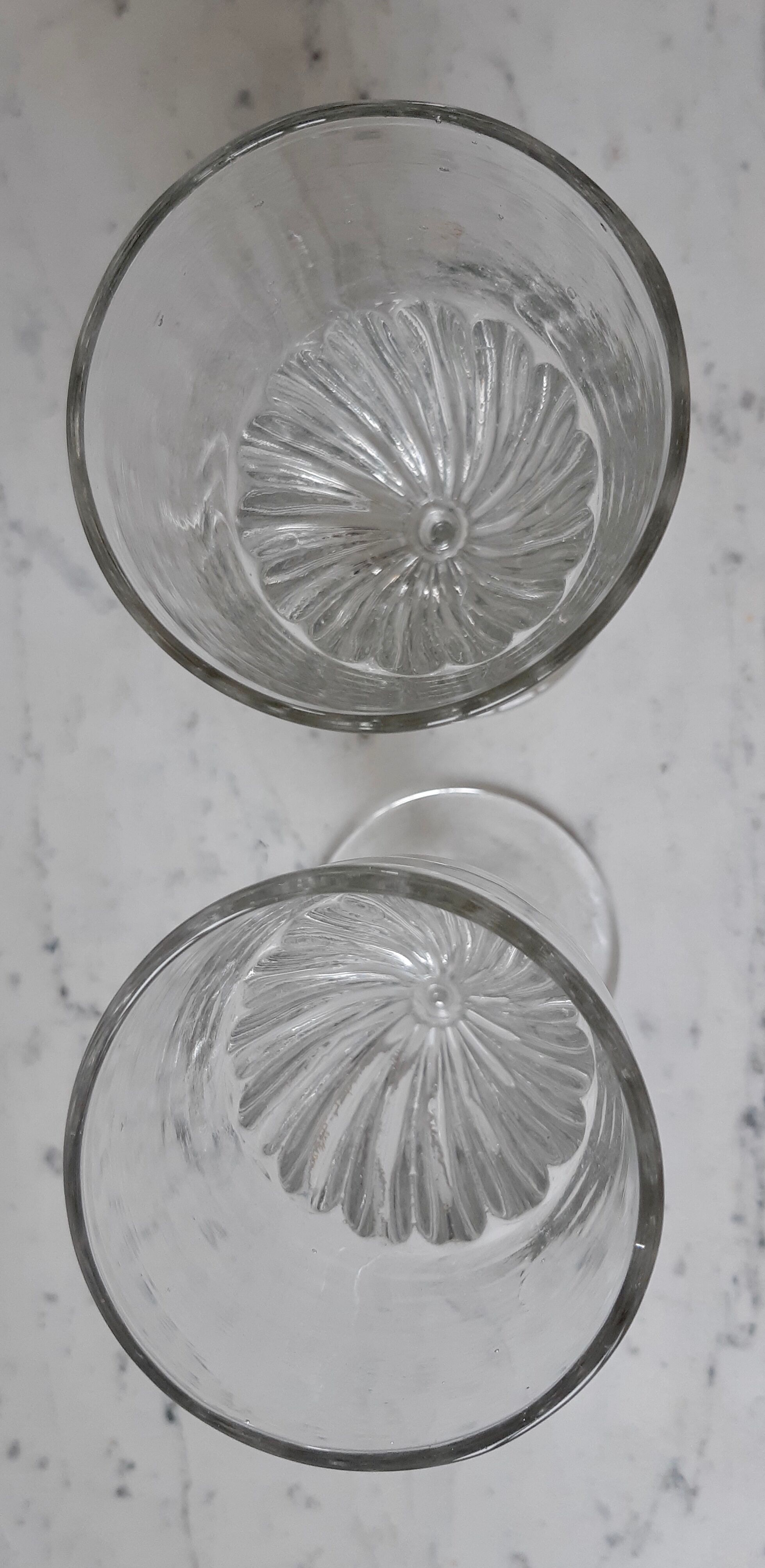 Duo of absinthe glasses late nineteenth century