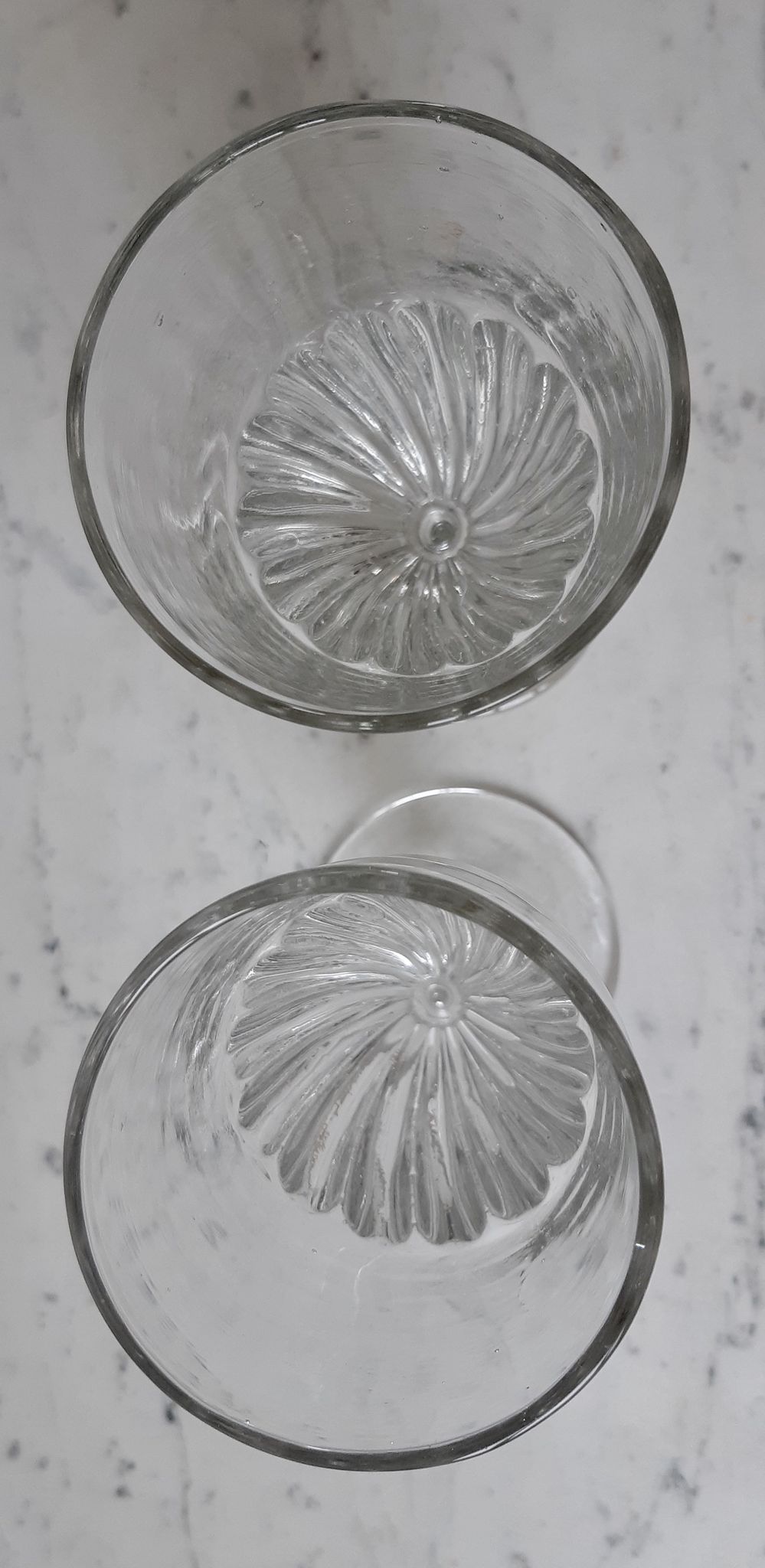 Duo of absinthe glasses late nineteenth century