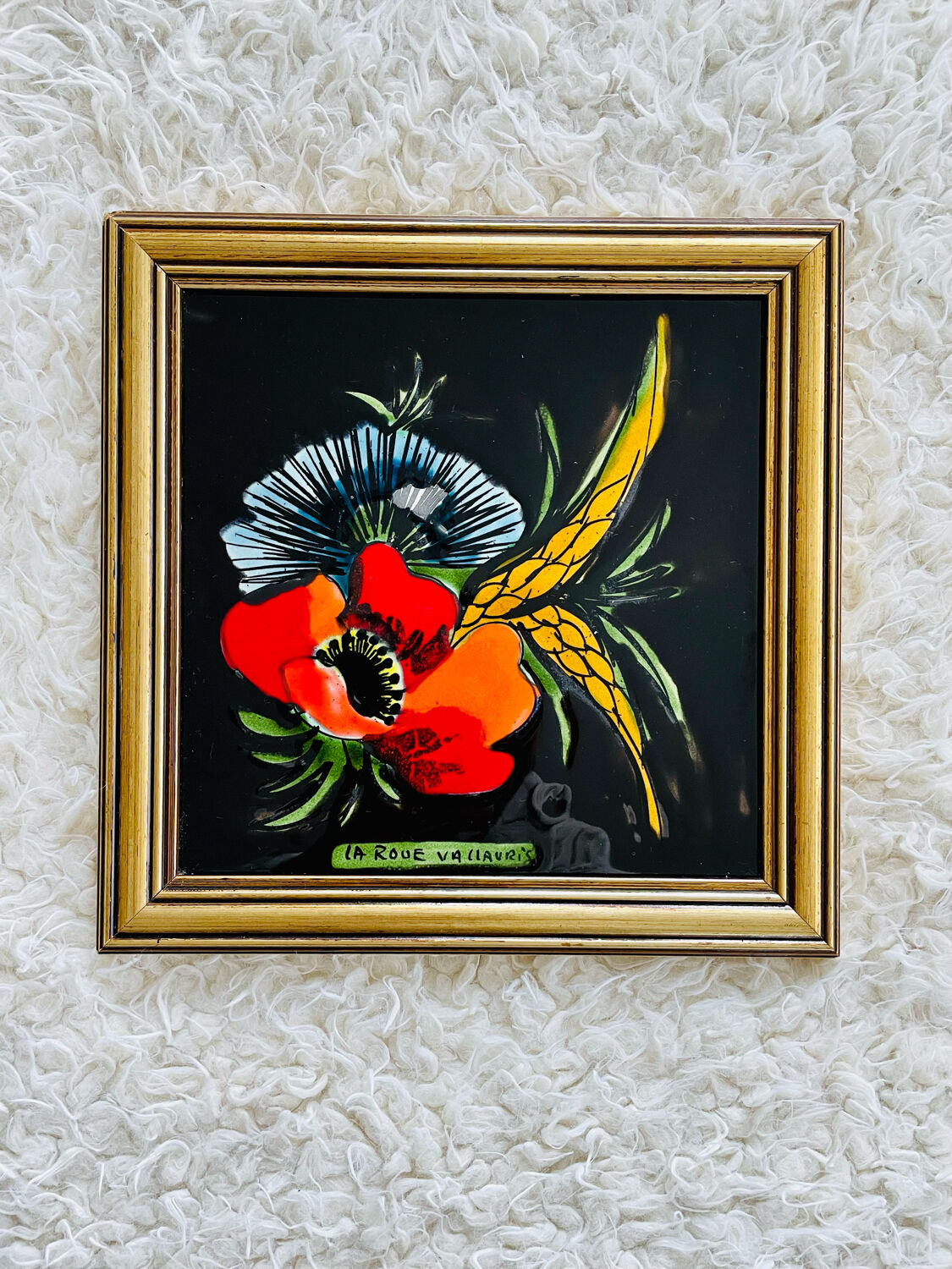 Vintage painting Vallauris La Roue