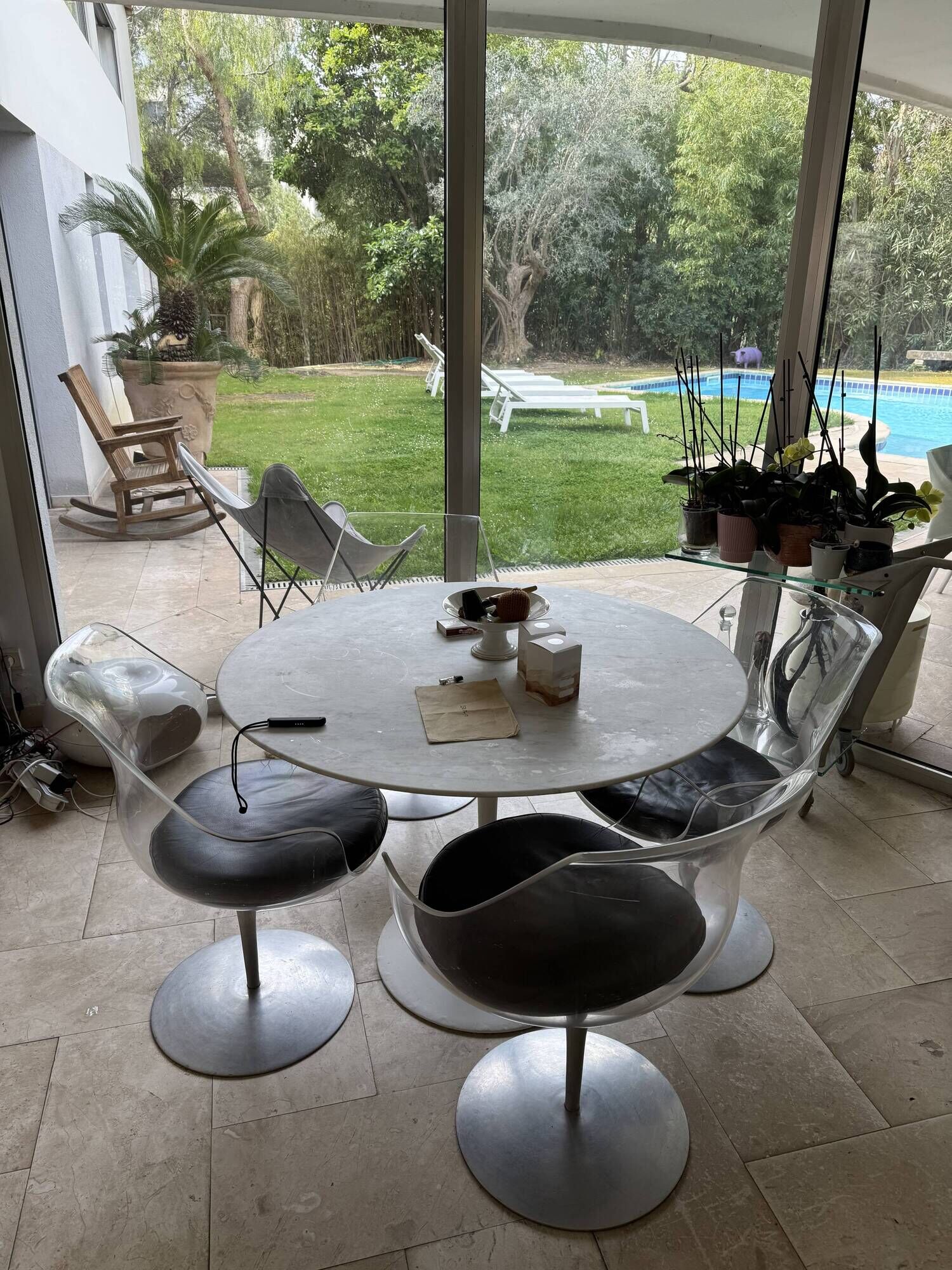Set of 4 "Champagne Chair" chairs by E & E Laverne – Formes Nouvelles - 60'
