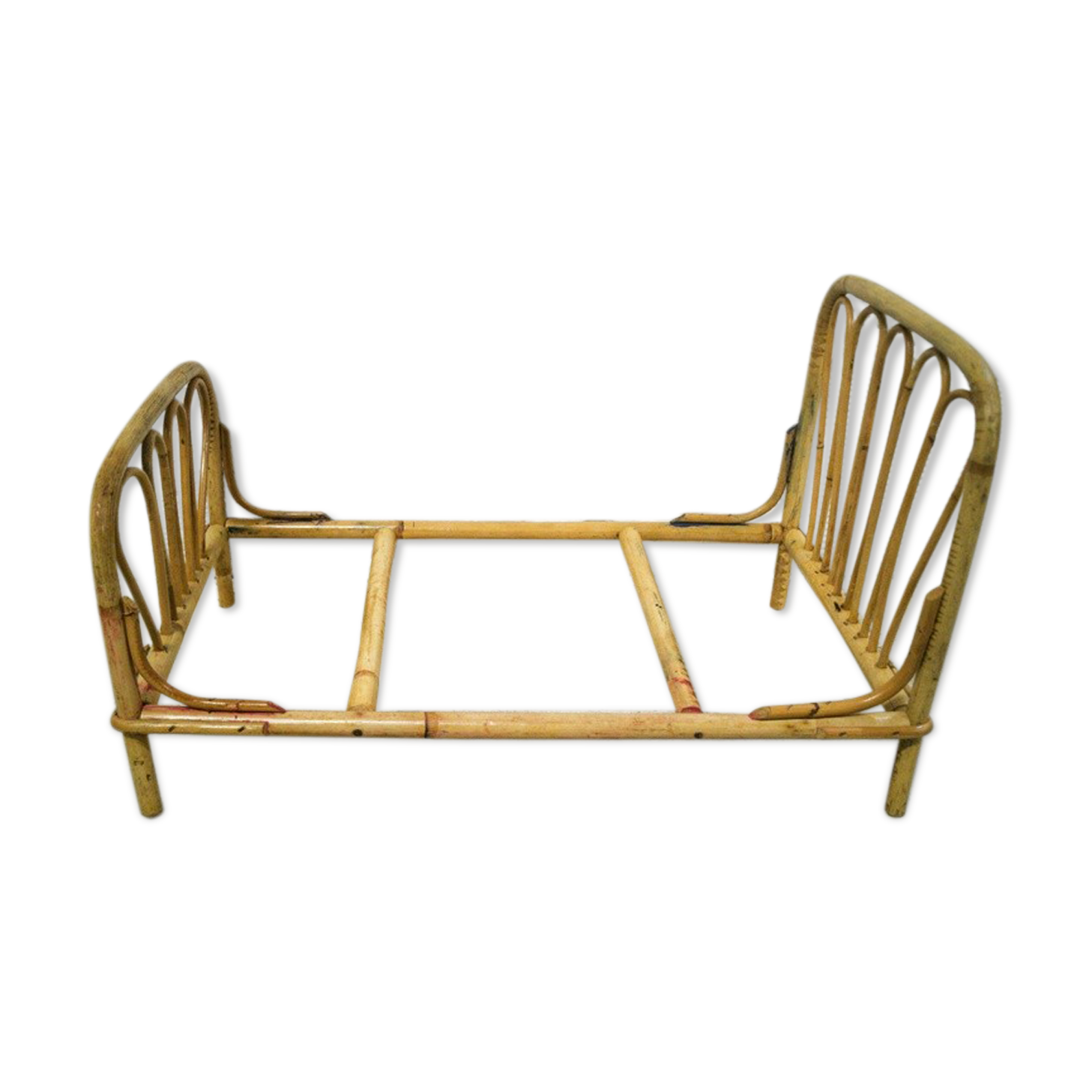 Rattan doll bed