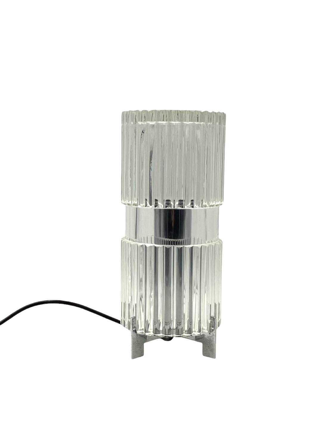 Glass table lamp, Fidenza Vetraria Italy 1970s