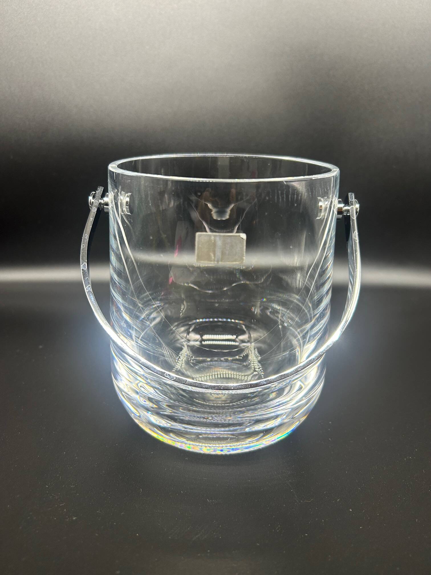 Scandinavian crystal ice bucket 1970