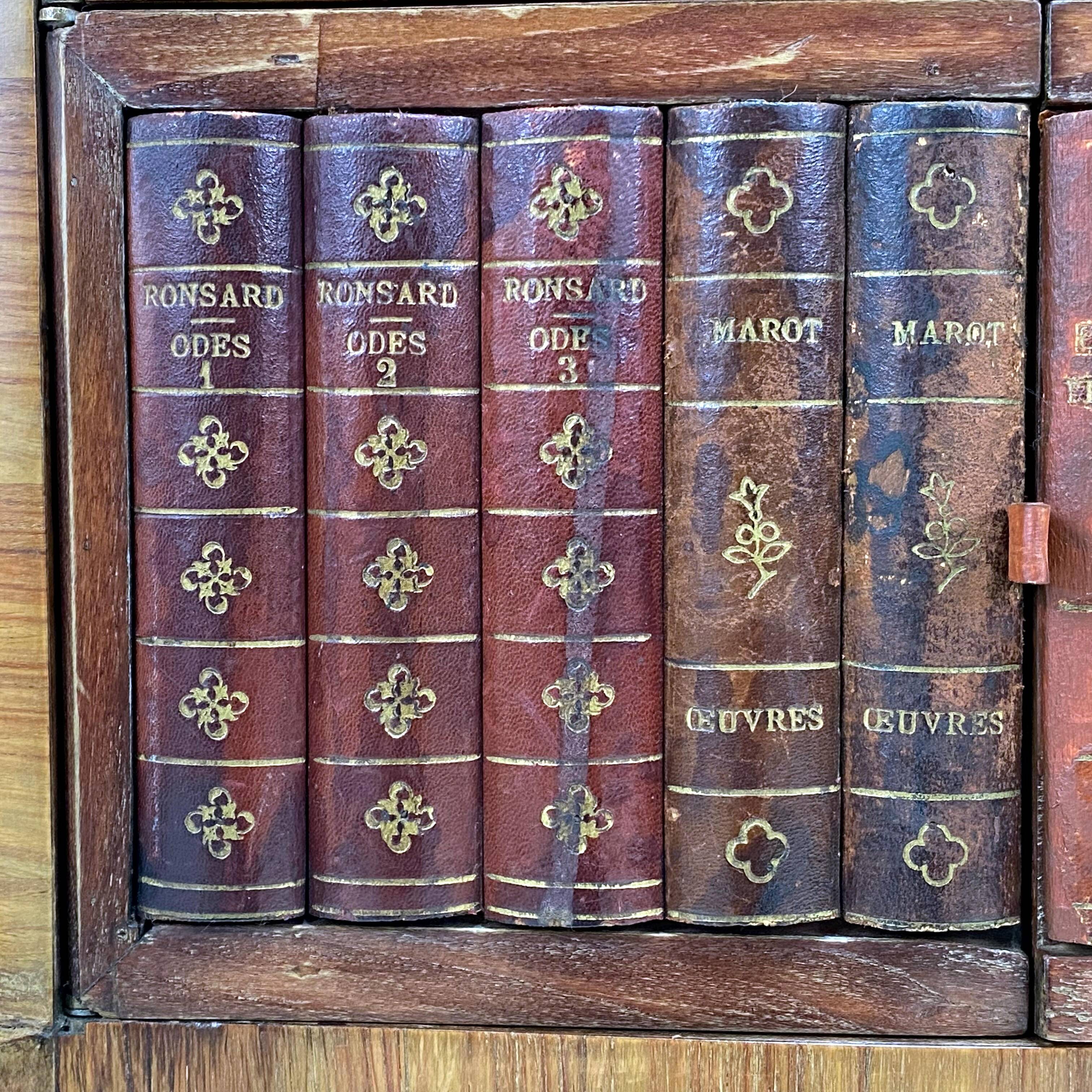 Antique Louis XV Style Bedside Table - Wood & Leather