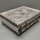 Handcrafted ethnic jewelry box - Hand-pushed silver iron - India - 70's