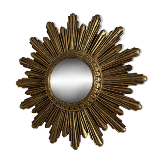 Vintage 1960s sun mirror witch's eye gold - 26 cm