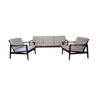 Bench and 2 Scandinavian armchairs 60s