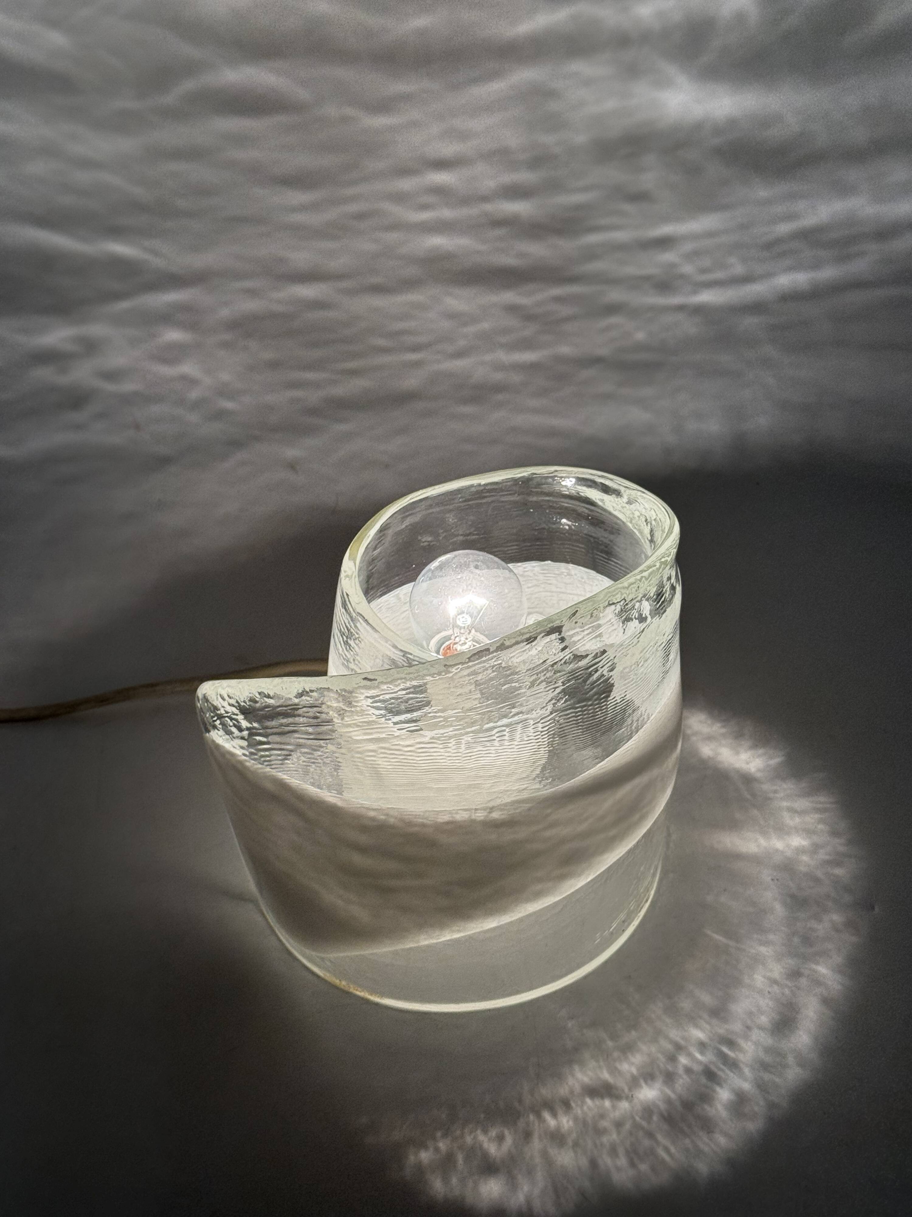 Murano blown glass sculptural table lamp, La Murrina Italy 1970s