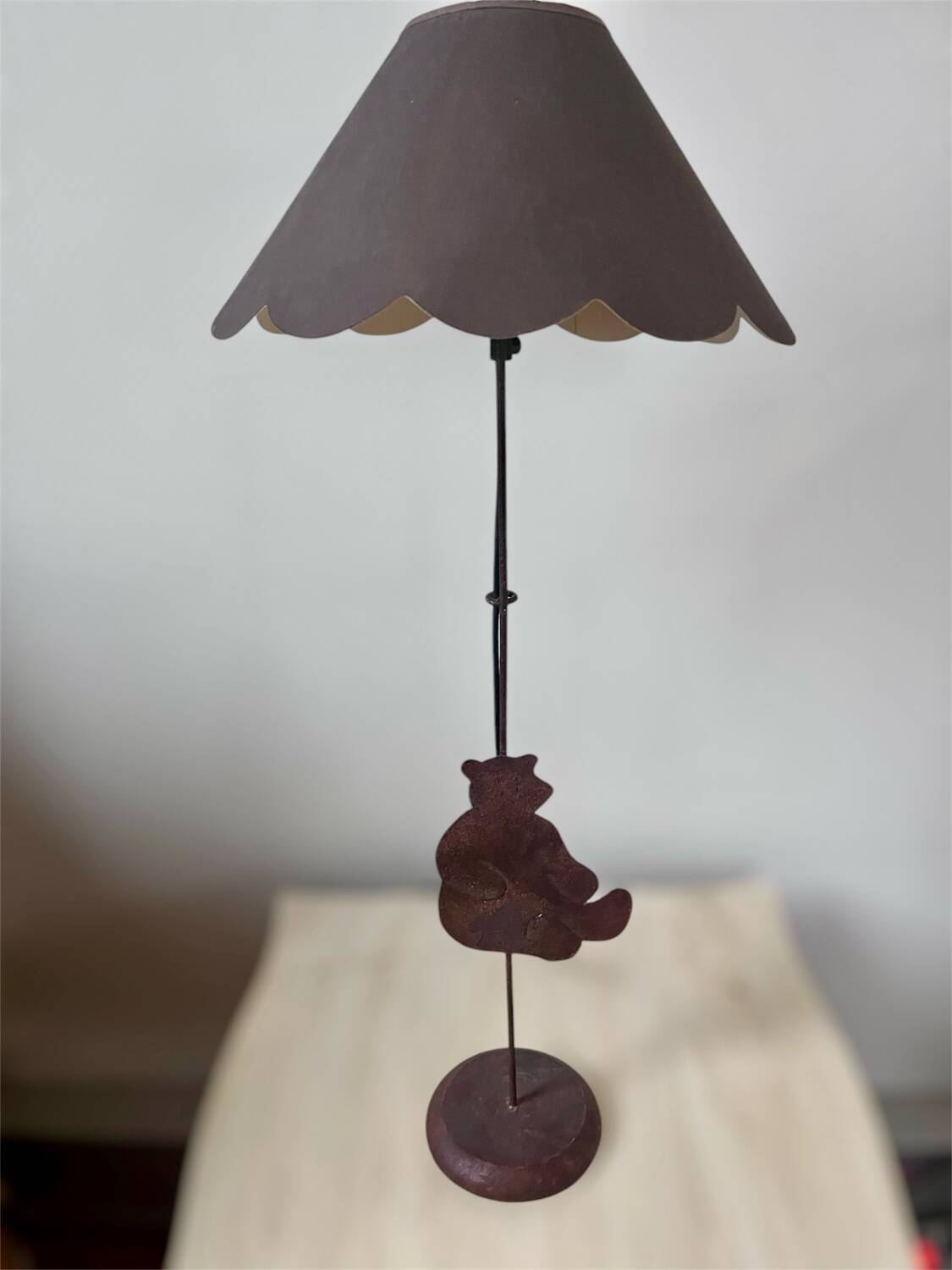 Wrought iron lamp Bear 1990