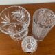 Trio of vintage Bohemian crystal vases