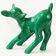 IMPORTANT FAON BAMBI 1960 GIANT VINTAGE GREEN CERAMIC HEIGHT 30CM 60S 19