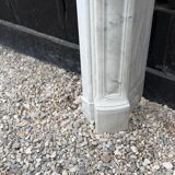 Louis XV style fireplace in Carrara marble circa 1980