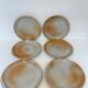 6 stoneware dessert plates, 1970