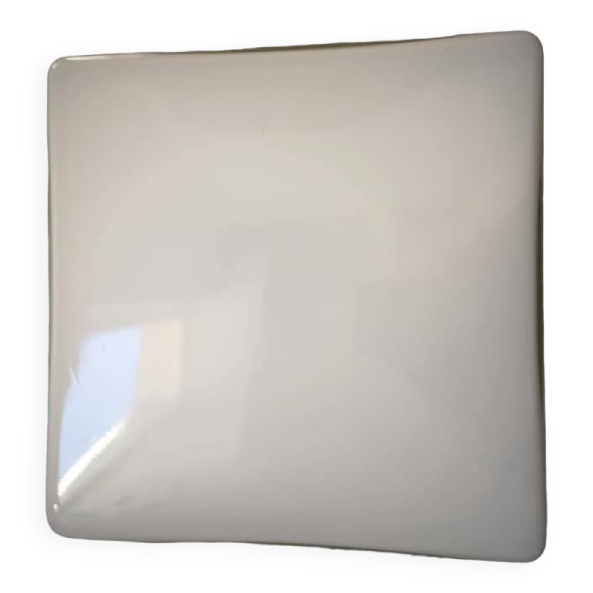 Old vintage square opaline ceiling/wall light 1960/70