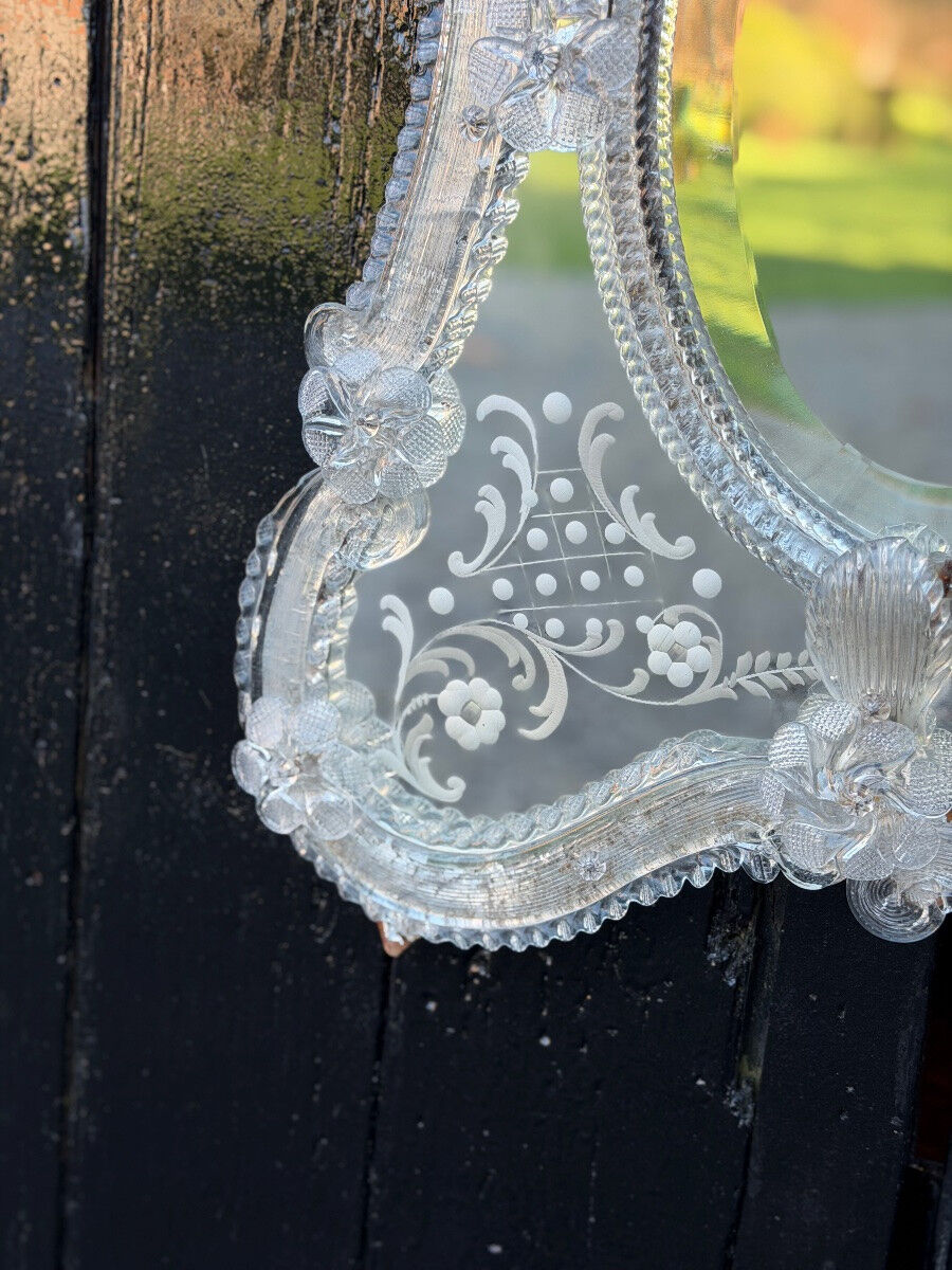 Venetian mirror made of Murano glass, circa 1950.