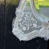 Venetian mirror made of Murano glass, circa 1950.