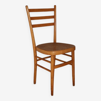 Light beech chair with caned seat