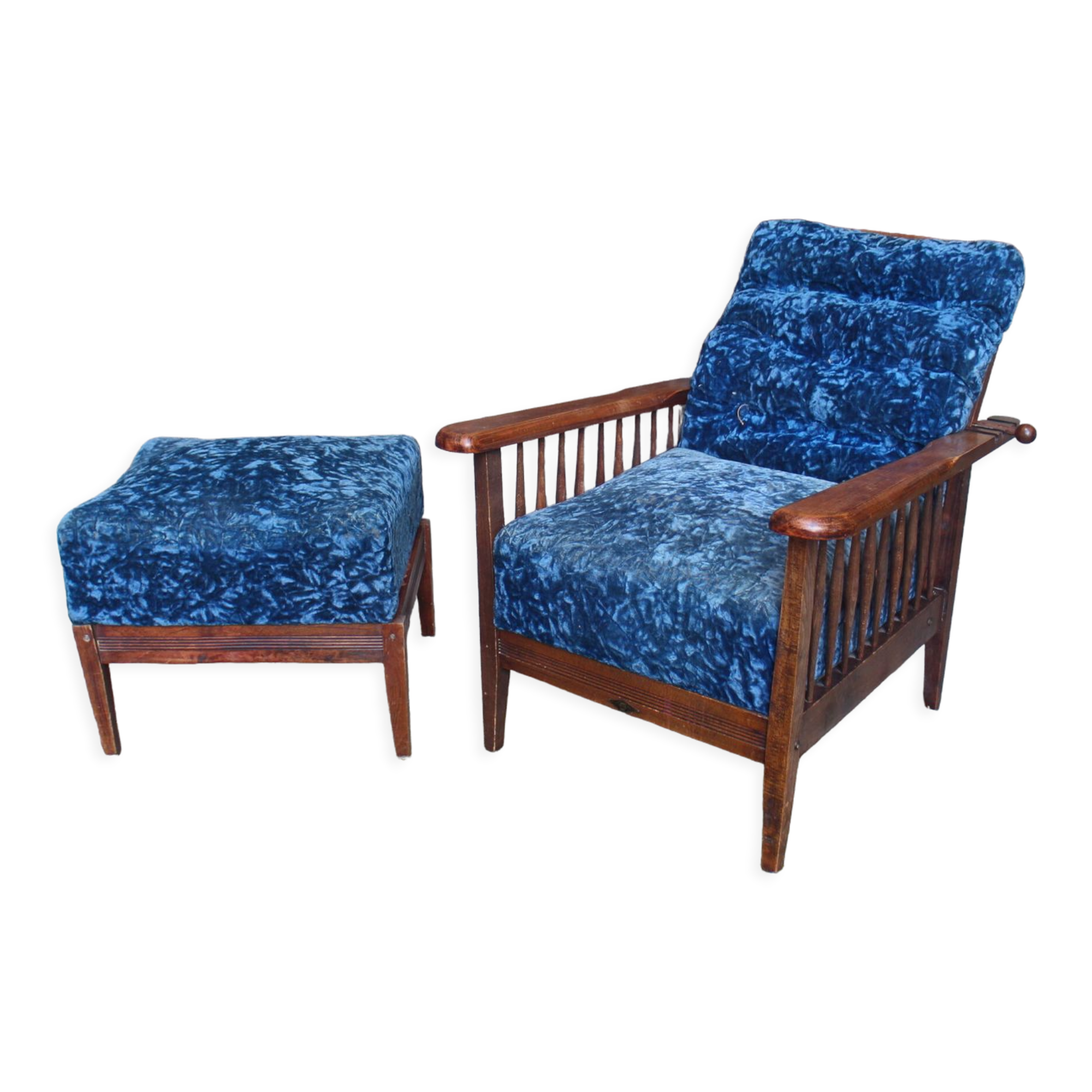 Morris "Potacol" armchair and footrest