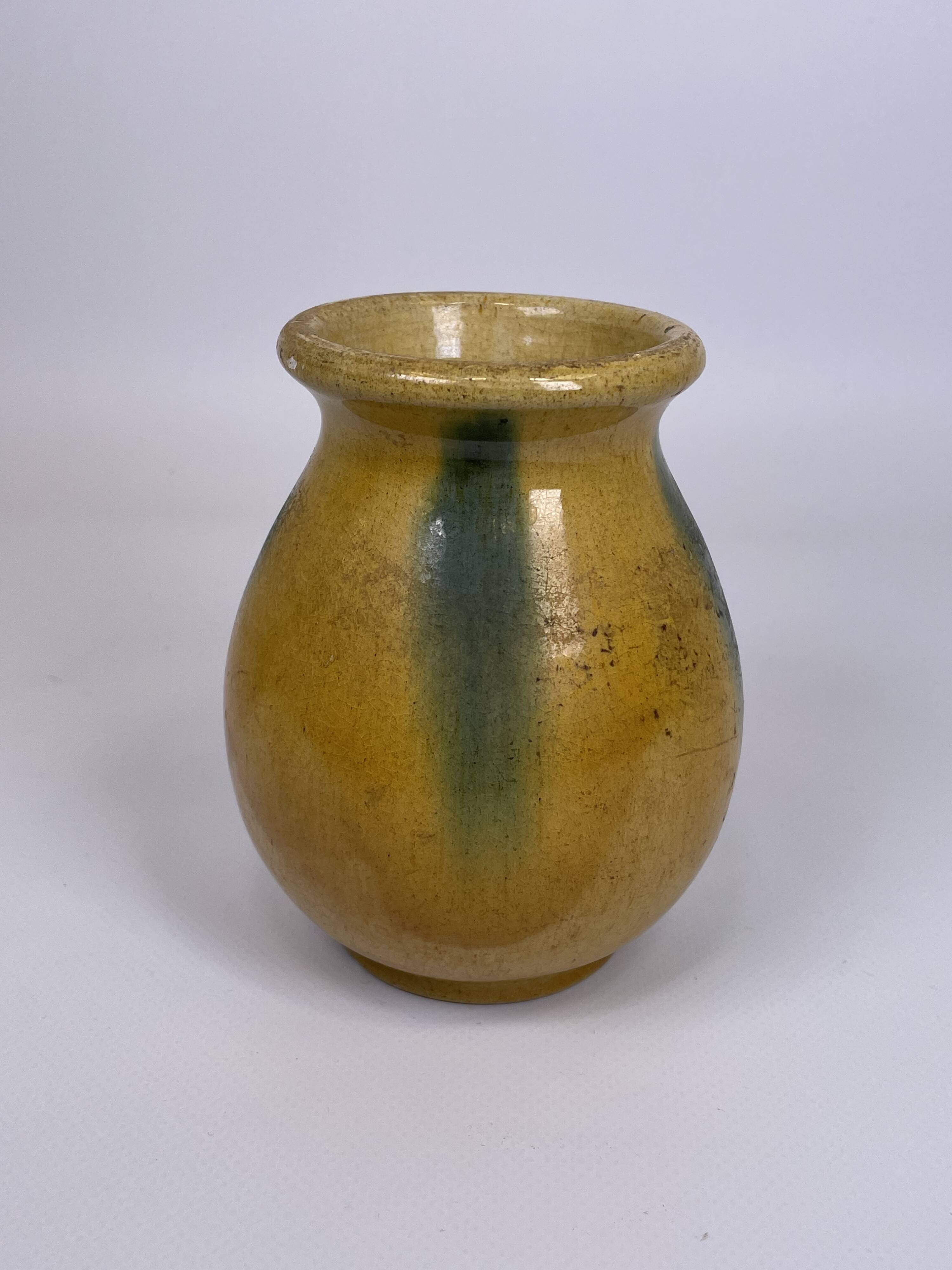 Small yellow ball vase