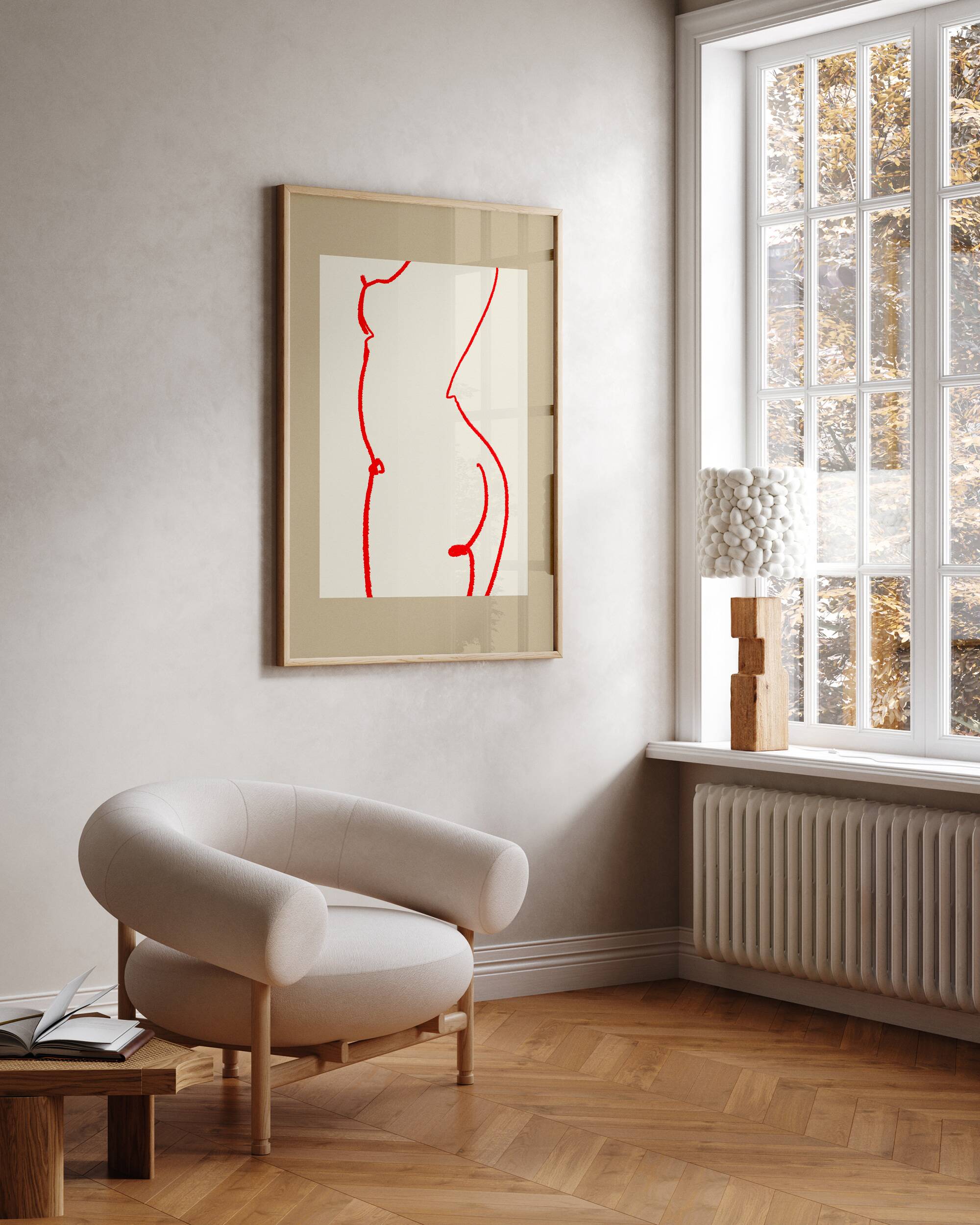 Female figure giclee art print, 50x70cm
