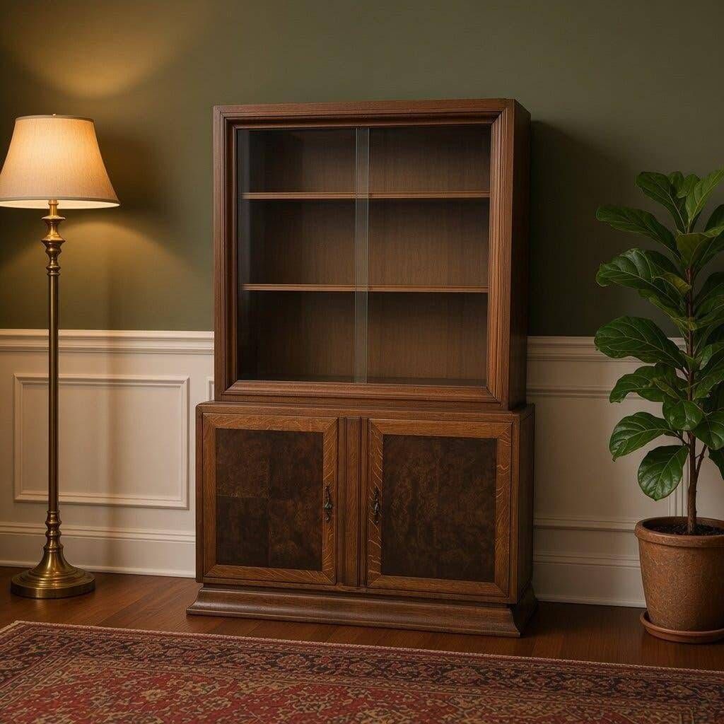 Vintage wooden display cabinet/shelf/wardrobe