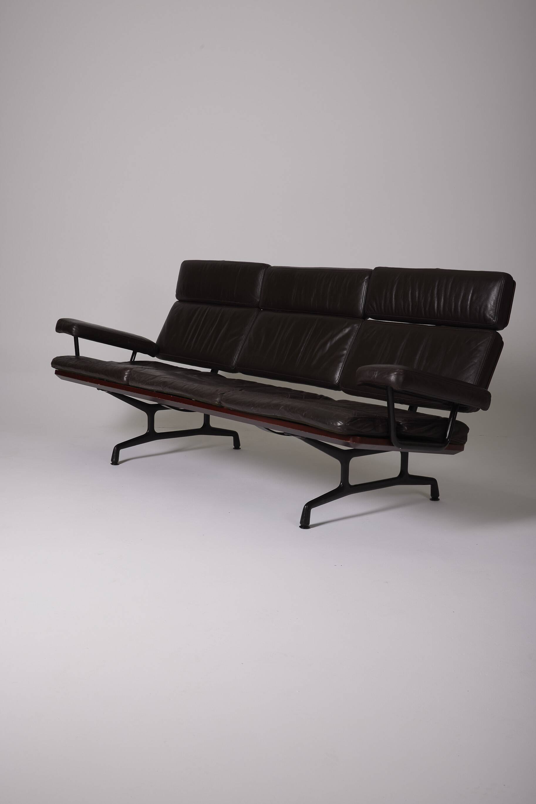 Charles and Ray Eames leather sofa, 1980s