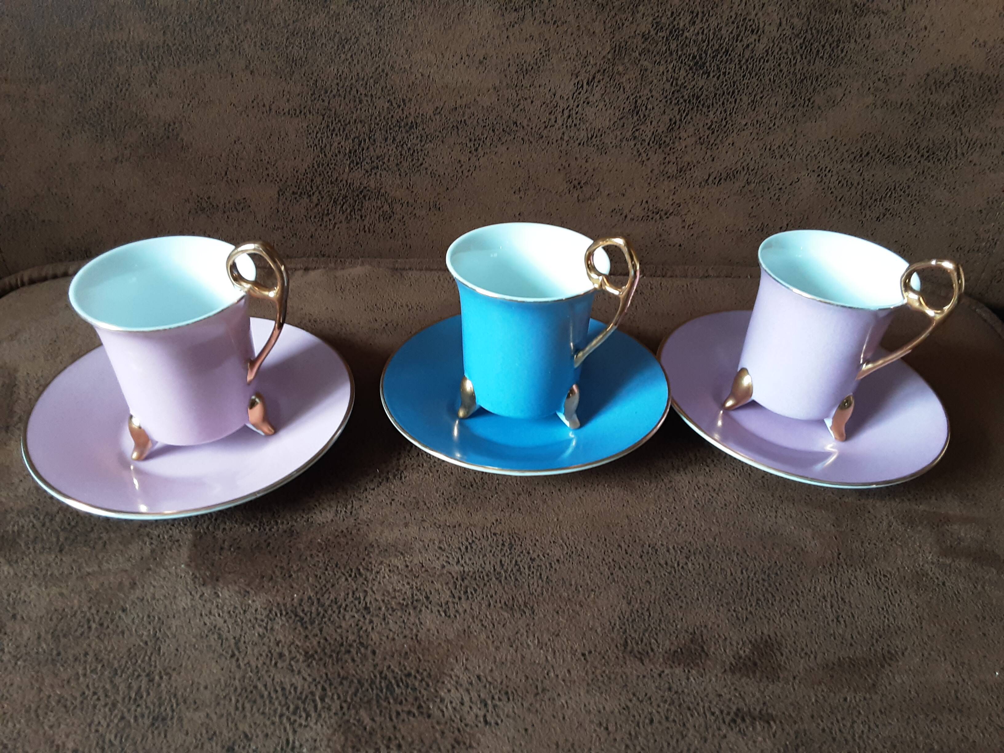 Set of 3 cups and saucers Silea