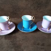 Lot de 3 tasses et soucoupes  Silea