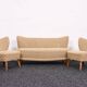 Ensemble canapé et fauteuil cocktail suédois, années 1950 – Dossier courbé