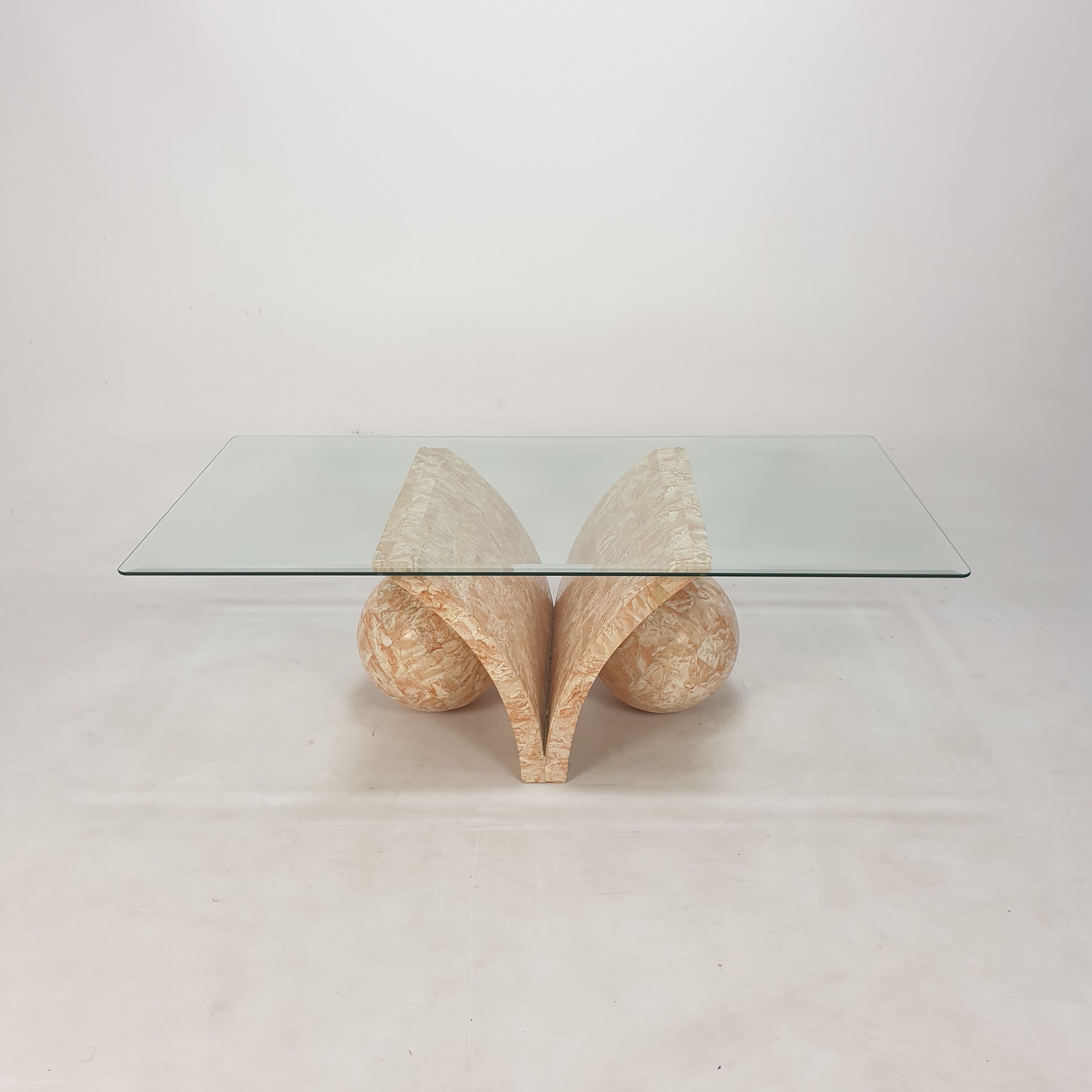 Magnussen ponte mactan stone coffee table, 1980s