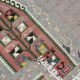 Small handmade area kilim rug carpet
