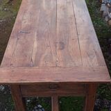 Oak farm table with two large drawers